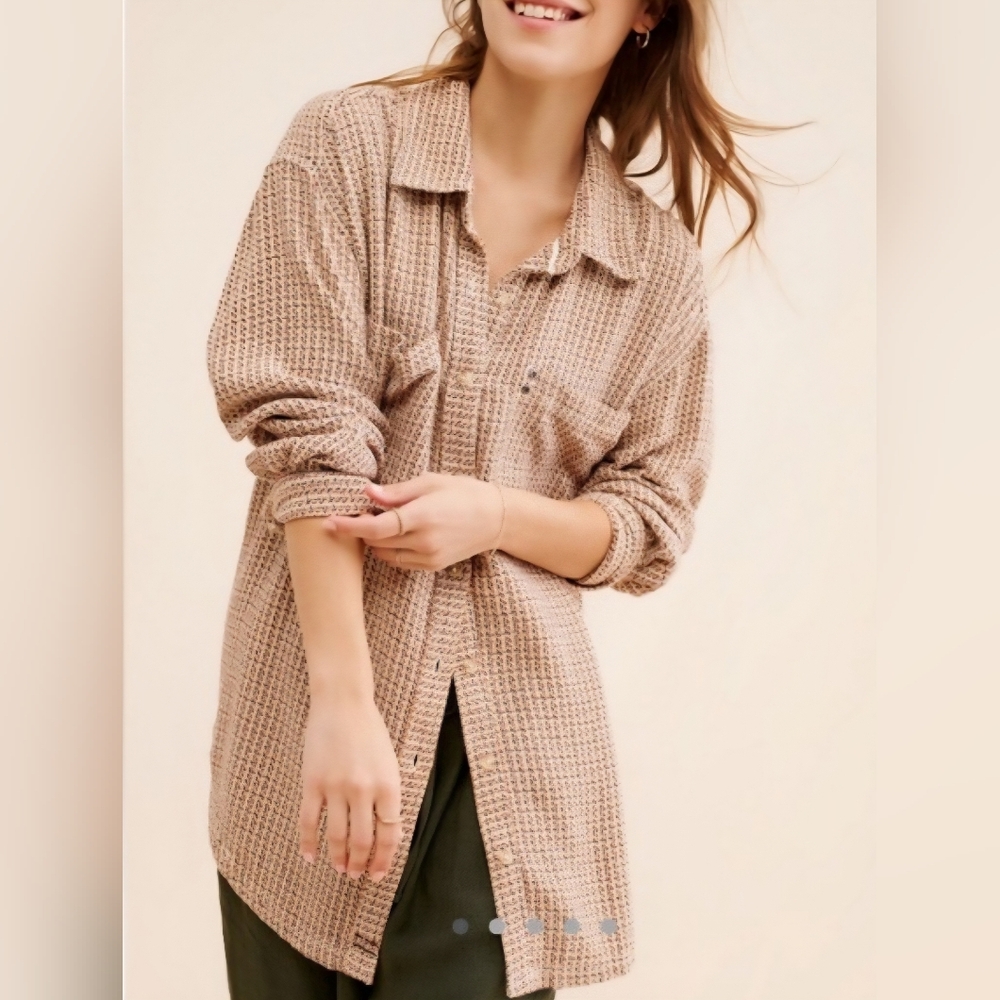 We The Free Womens Freddie Menswear Plaid Cotton Oversized Shirt Large - Picture 2 of 11